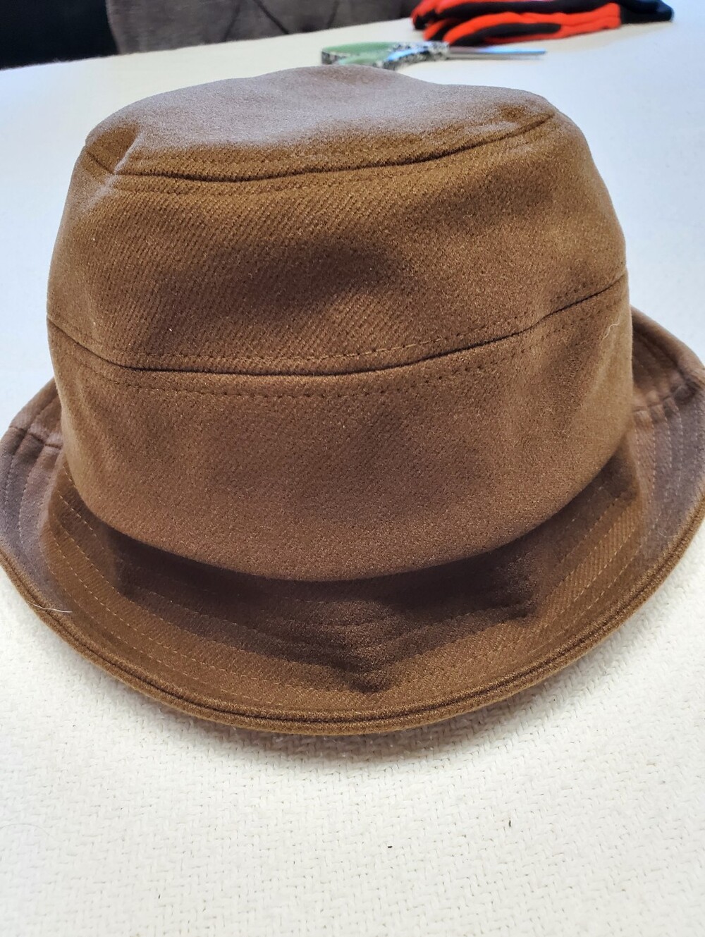 brown suede-look bucket hat 🍁 vintage boho one size unisex